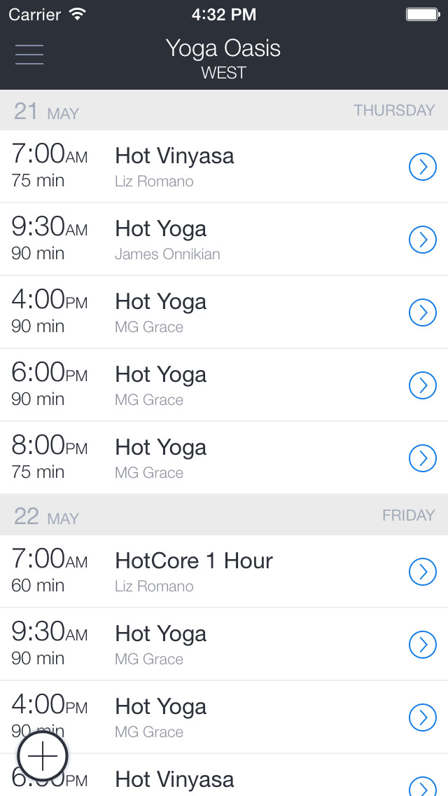 Yoga Oasis app screenshot 1