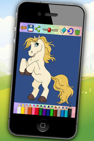Caballos y ponis - dibujos para pintar  y libro pa - náhled