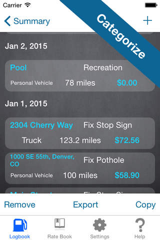 Mileage Expense Log 7 - Miles Tracker for Business - náhled