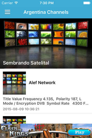 Argentina TV Channels Sat Info - náhled