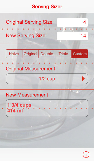 Serving Sizer recipe converter screenshot 5