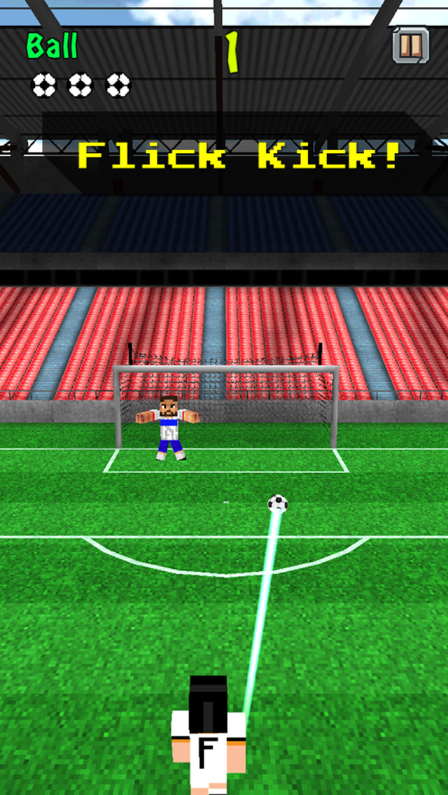 Pixel Soccer - Flick Free Kick screenshot 3