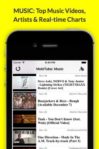 MobiTube: Best Videos on Music, Movies, Games, Fun - náhled