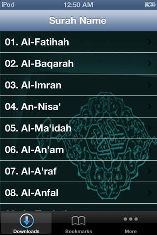 Quran MP3 -"for Idrees Abkar" - náhled