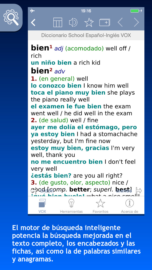 Diccionario School English-Spanish/Español-Inglés VOX screenshot 1
