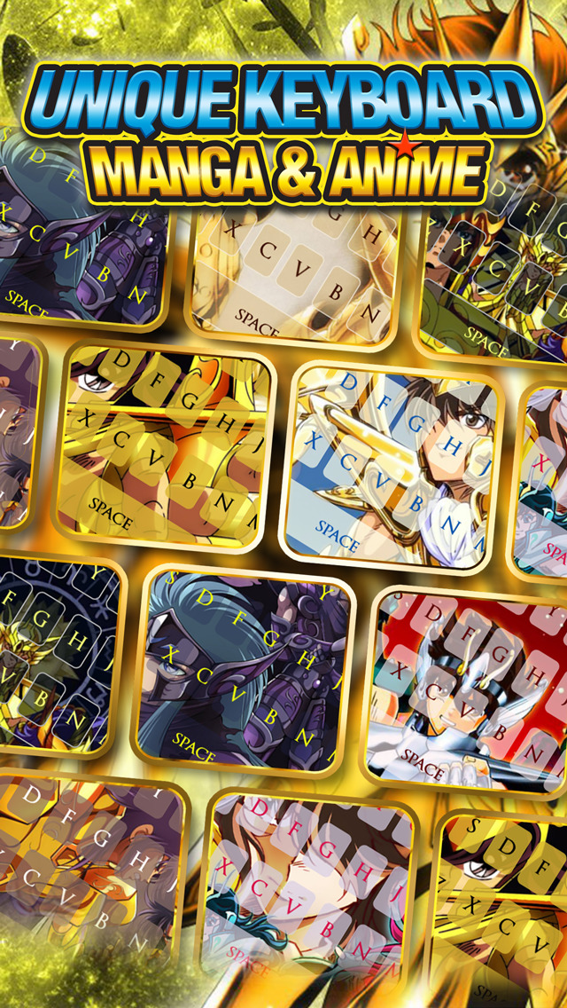 KeyCCM – Manga & Anime : Custom Color & Wallpaper Keyboard Themes For Saint Seiya Style screenshot 1