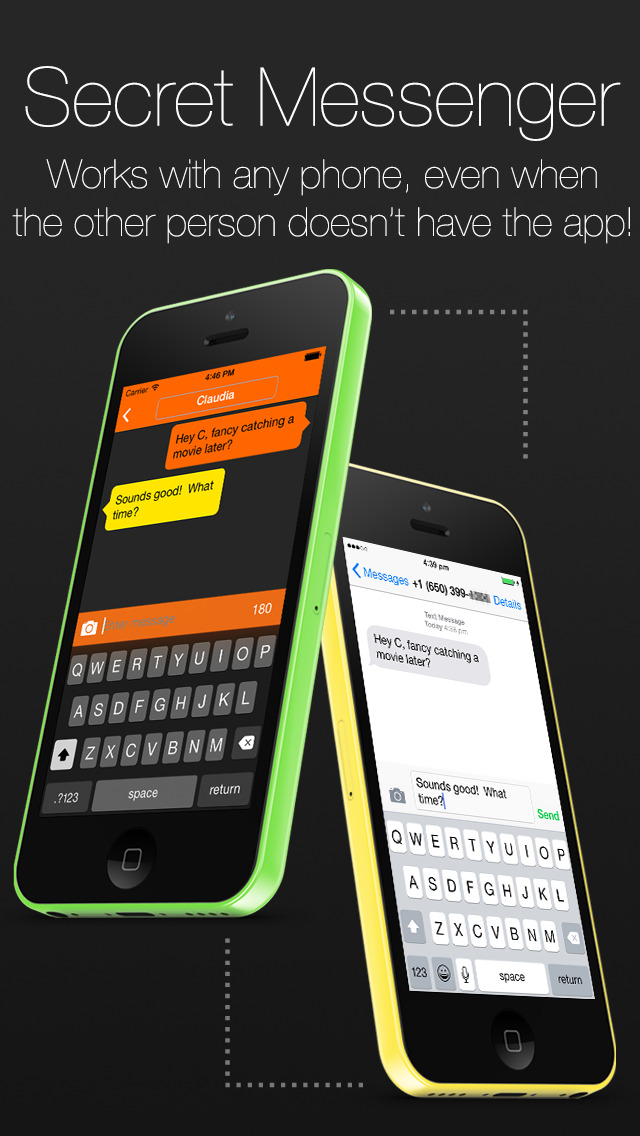 Secret Messenger - send real text & sms messages with a free anonymous phone number screenshot 2