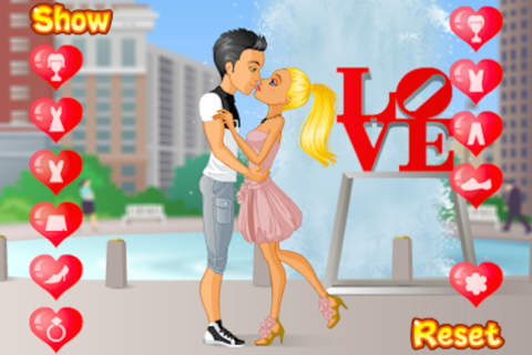 Couple Kissing Dress Up - náhled