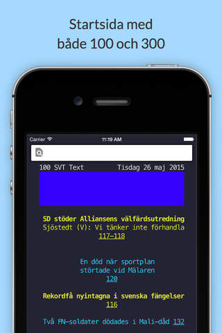 SVT Text TV från TextTV.nu - náhled