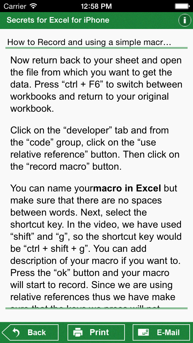 how to open excel on iphone