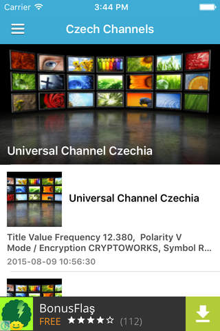 Czech TV Channels Sat Info - náhled