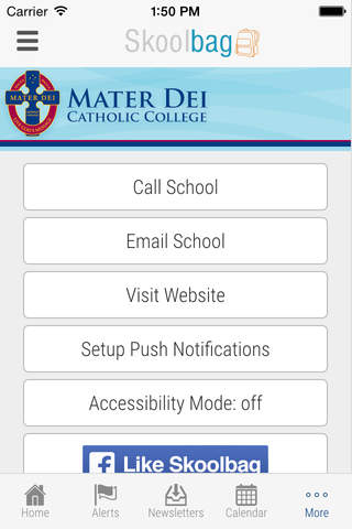 Mater Dei Catholic College - Skoolbag - náhled