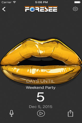 Foresee - Personal Event Manager - náhled