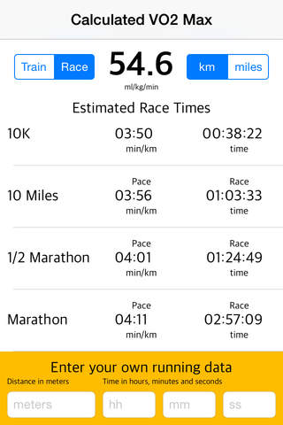 VO2max Calculator - náhled