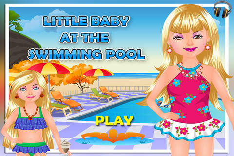 Little Baby At The Swimming Pool - náhled