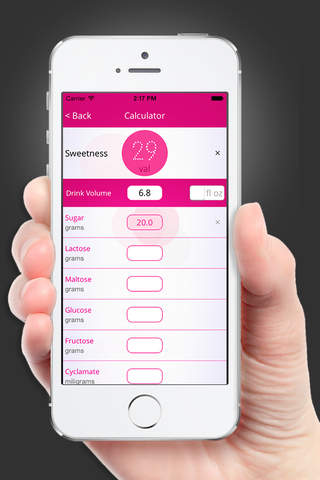 Valiber - Sweetness Calculator - náhled
