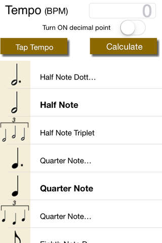 Tempo Delay Calc - náhled
