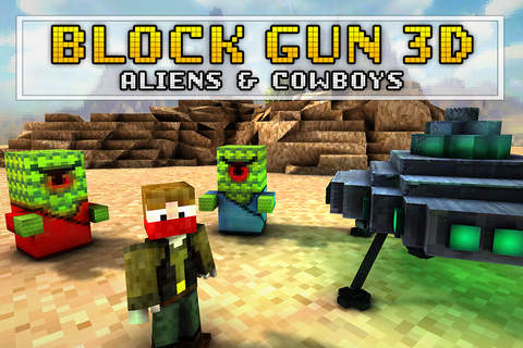 Block Gun 3D: Aliens and Cowboys - náhled