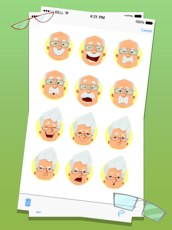 Old Man Expressions Emoticons Stickers screenshot 4