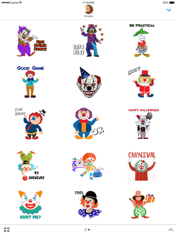 Evil Clown Stickers - Clown Stickers for iMessage screenshot 4