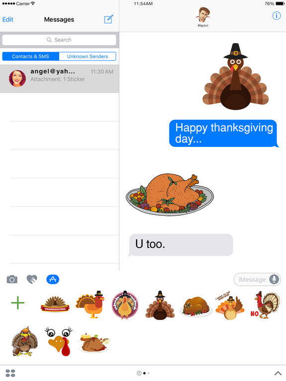 TurkeyMoji - Thanksgiving stickers for iMessage screenshot 5