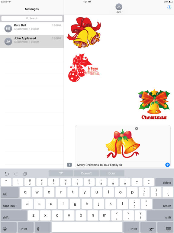 Jingle Bells, Christmas Bell Stickers for iMessage screenshot 6