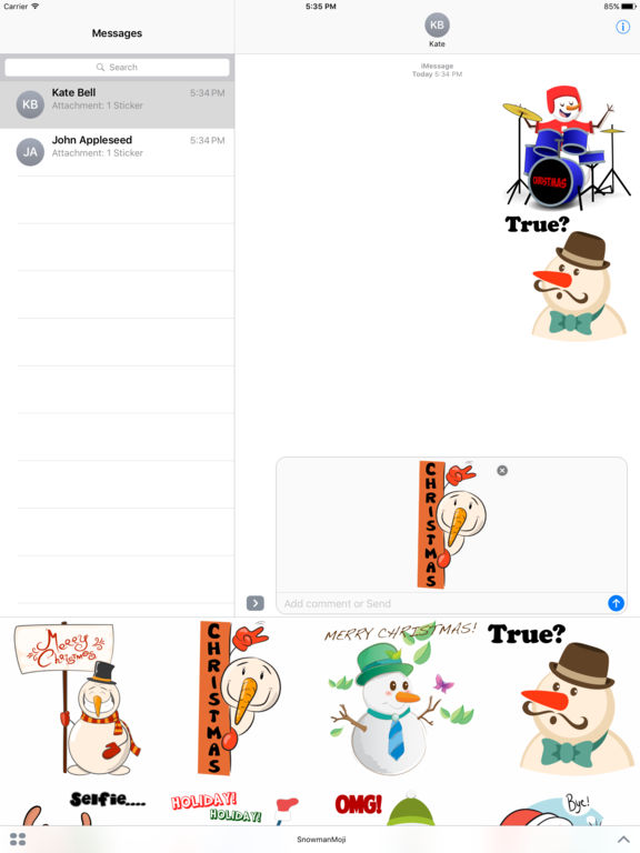 Snowman Emoji - Christmas Snowman Stickers screenshot 5